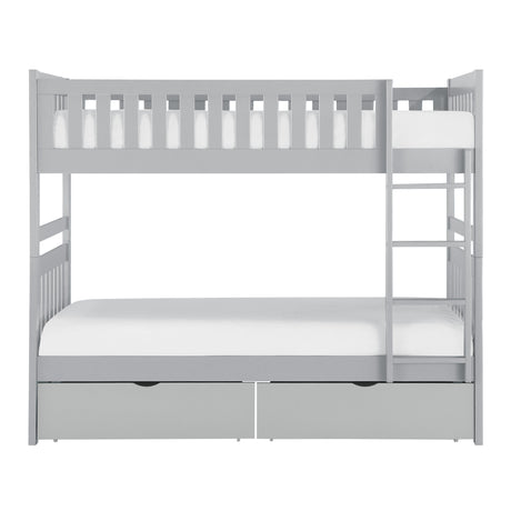 B2063-1*T (4) Twin/Twin Bunk Bed with Storage Boxes from Homelegance - Luna Furniture
