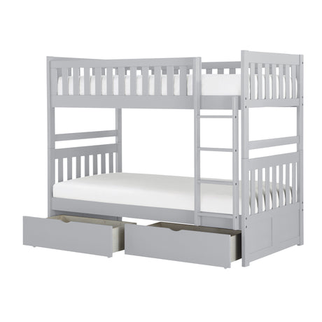 B2063-1*T (4) Twin/Twin Bunk Bed with Storage Boxes from Homelegance - Luna Furniture
