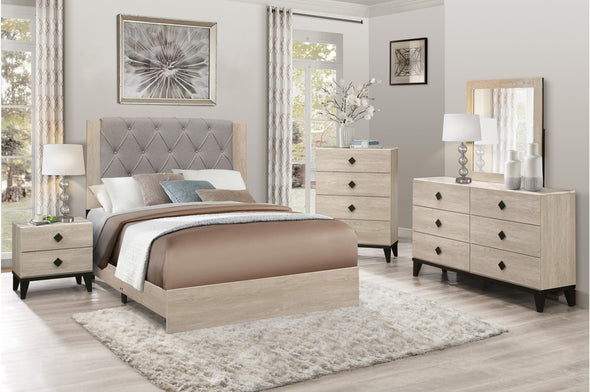Whiting Cream Queen Panel Bed - Luna Furniture