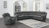Bahrain Charcoal 6-Piece Upholstered Motion Sectional from Coaster - Luna Furniture