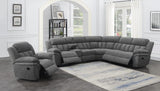 Bahrain 6-piece Upholstered Motion Sectional Charcoal - 609540 - Luna Furniture
