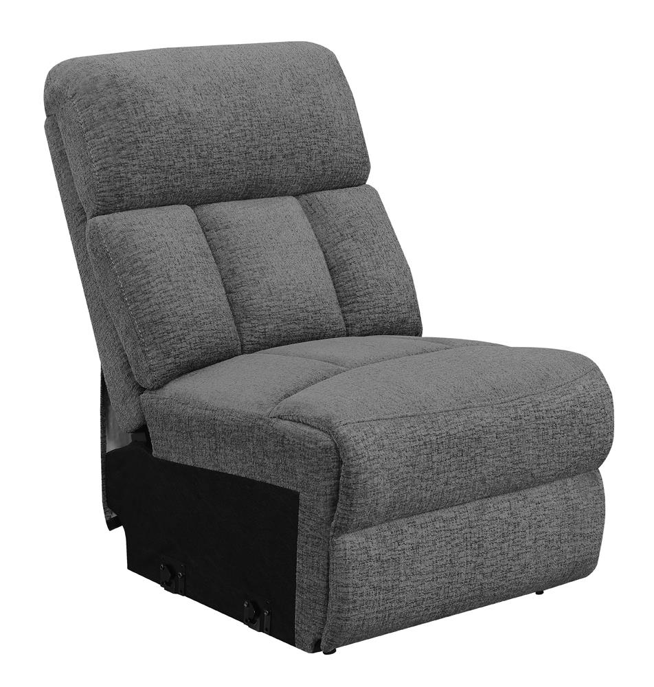 Bahrain Modular Sectional Armless Chair Charcoal from Coaster - Luna Furniture