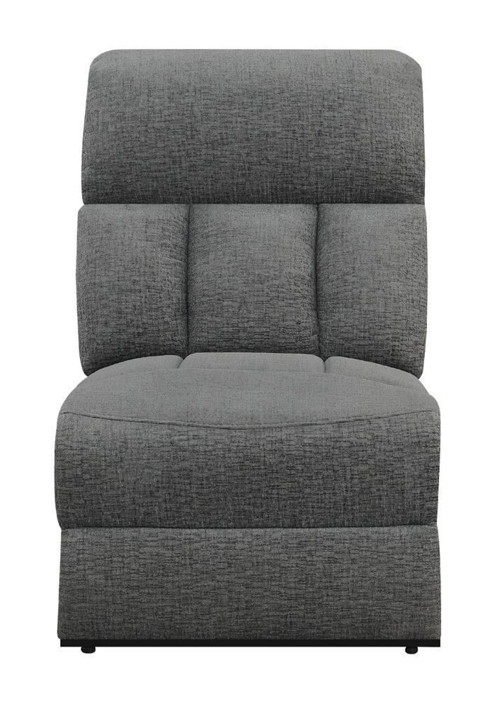 Bahrain Modular Sectional Armless Chair Charcoal from Coaster - Luna Furniture