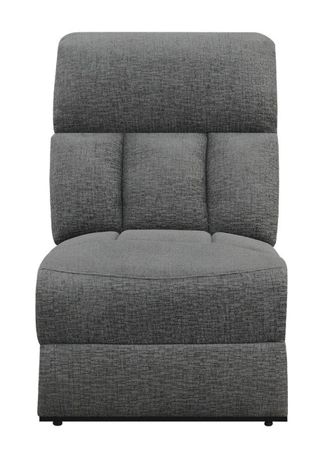 Bahrain Modular Sectional Armless Chair Charcoal from Coaster - Luna Furniture