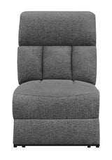 Bahrain Modular Sectional Armless Power Recliner Charcoal from Coaster - Luna Furniture