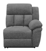 Bahrain Modular Sectional RAF Recliner Charcoal from Coaster - Luna Furniture
