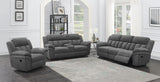 Bahrain Charcoal Upholstered Glider Recliner from Coaster - Luna Furniture