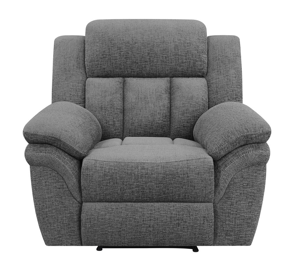 Bahrain Charcoal Upholstered Glider Recliner from Coaster - Luna Furniture
