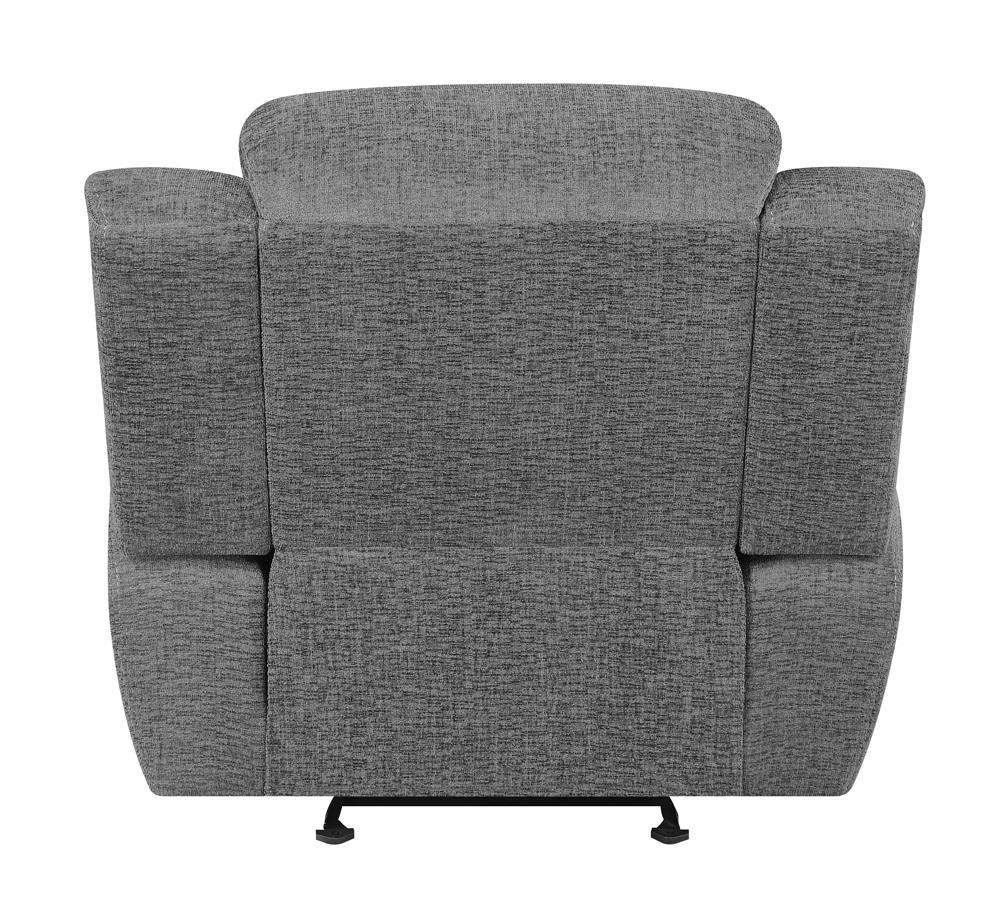 Bahrain Charcoal Upholstered Glider Recliner from Coaster - Luna Furniture