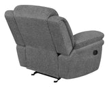 Bahrain Charcoal Upholstered Glider Recliner from Coaster - Luna Furniture