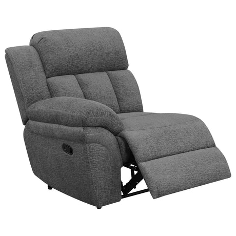 Bahrain Charcoal Motion Loveseat with Console from Coaster - Luna Furniture