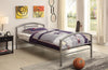 Baines Twin Metal Bed with Arched Headboard Silver - 400159T - Luna Furniture
