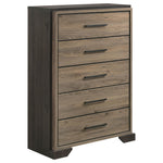 Baker 5-drawer Chest Brown and Light Taupe - 224465 - Luna Furniture