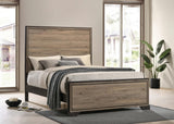 Baker Panel California King Bed Brown and Light Taupe - 224461KW - Luna Furniture