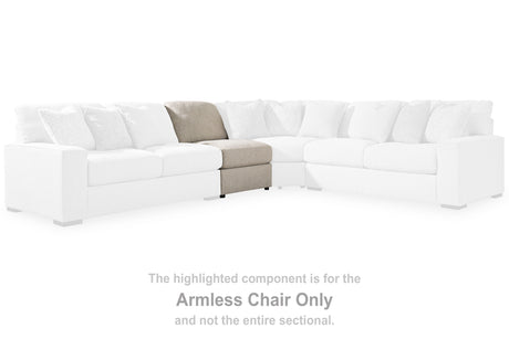 Ballyton Sand Armless Chair from Ashley - Luna Furniture