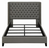 Bancroft Demi-wing Upholstered Queen Bed Grey - 301405Q - Luna Furniture