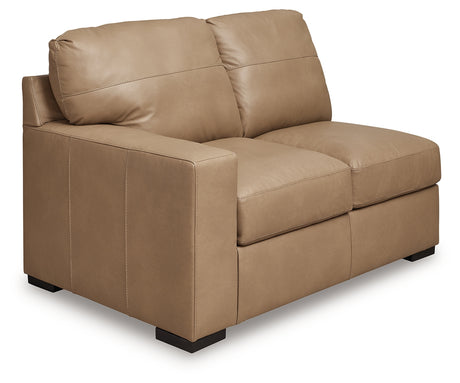 Bandon Toffee Left-Arm Facing Loveseat from Ashley - Luna Furniture