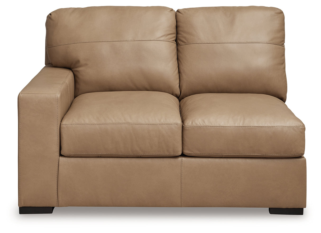 Bandon Toffee Left-Arm Facing Loveseat from Ashley - Luna Furniture
