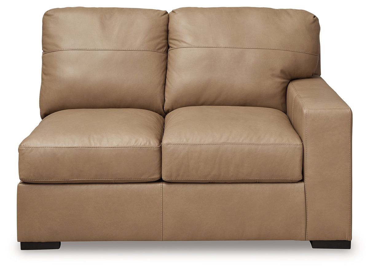 Bandon Toffee Right-Arm Facing Loveseat from Ashley - Luna Furniture