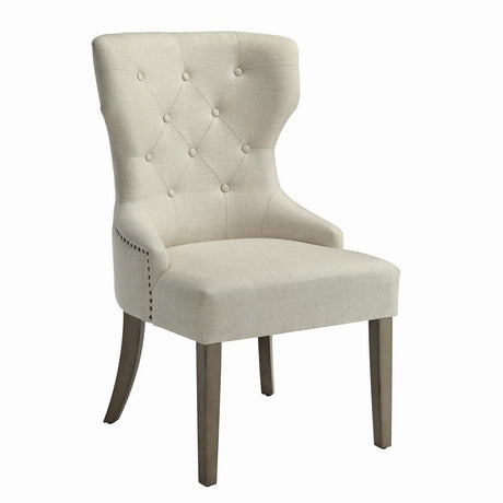 Baney Beige Tufted Upholstered Dining Chair from Coaster - Luna Furniture