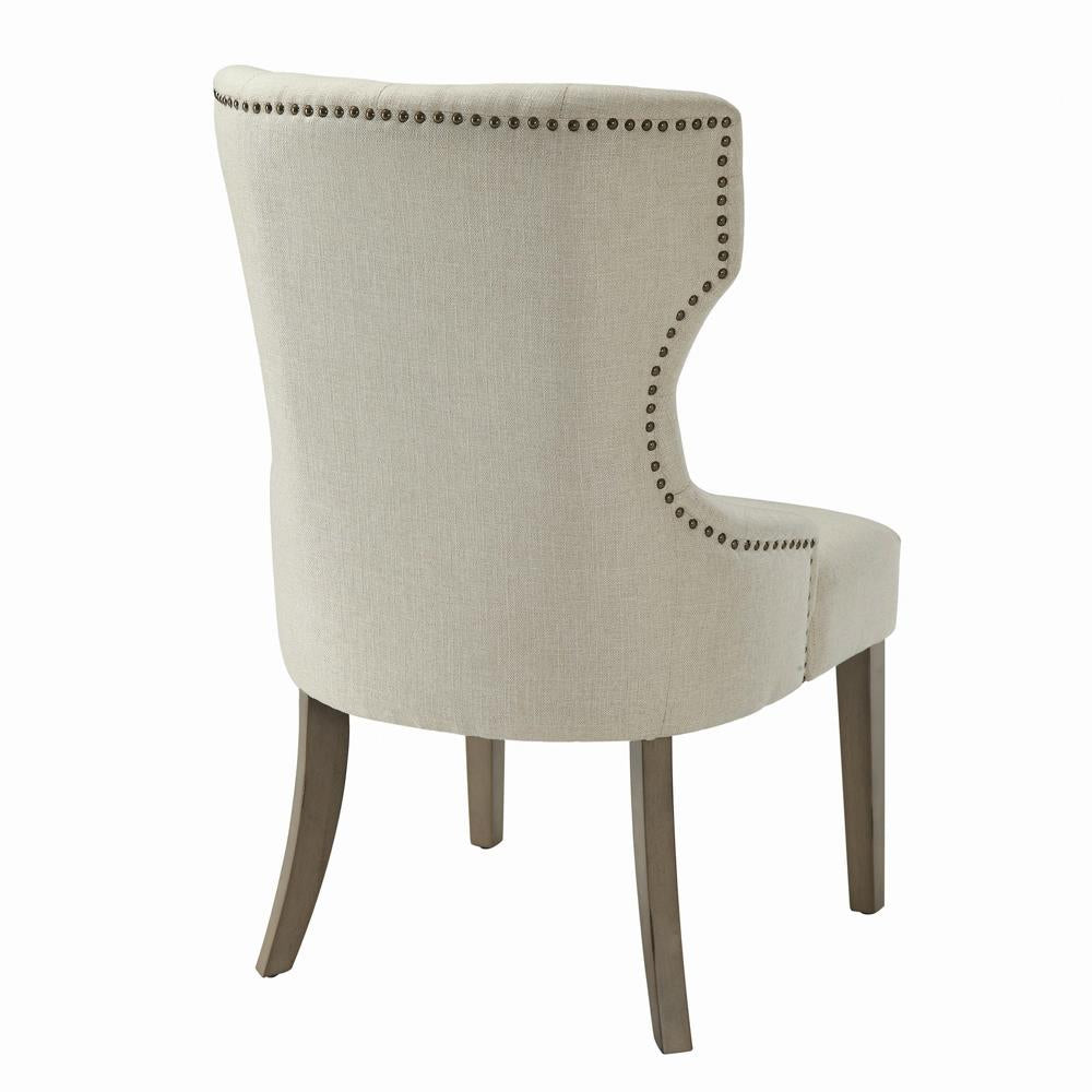 Baney Beige Tufted Upholstered Dining Chair from Coaster - Luna Furniture