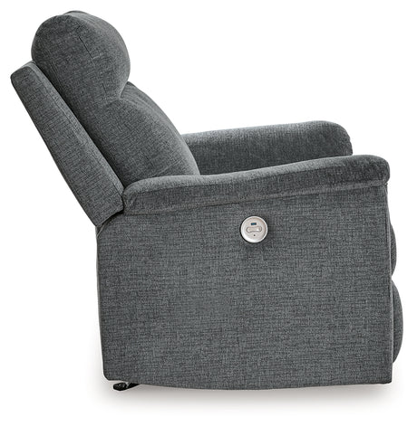 Barnsana Gravel Power Recliner from Ashley - Luna Furniture