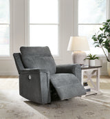 Barnsana Gravel Power Recliner from Ashley - Luna Furniture