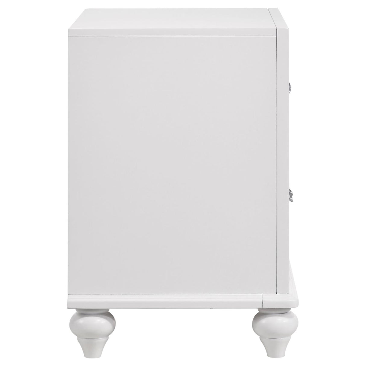 Barzini 2-drawer Nightstand White - 205892 - Luna Furniture