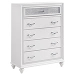 Barzini 5-drawer Chest White - 205895 - Luna Furniture