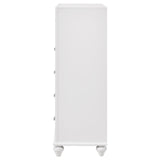 Barzini 5-drawer Chest White - 205895 - Luna Furniture