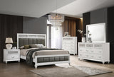 Barzini White 5-Piece Queen Panel Bedroom Set from Coaster - Luna Furniture