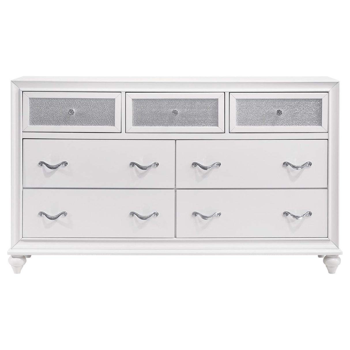 Barzini White 7-Drawer Dresser from Coaster - Luna Furniture