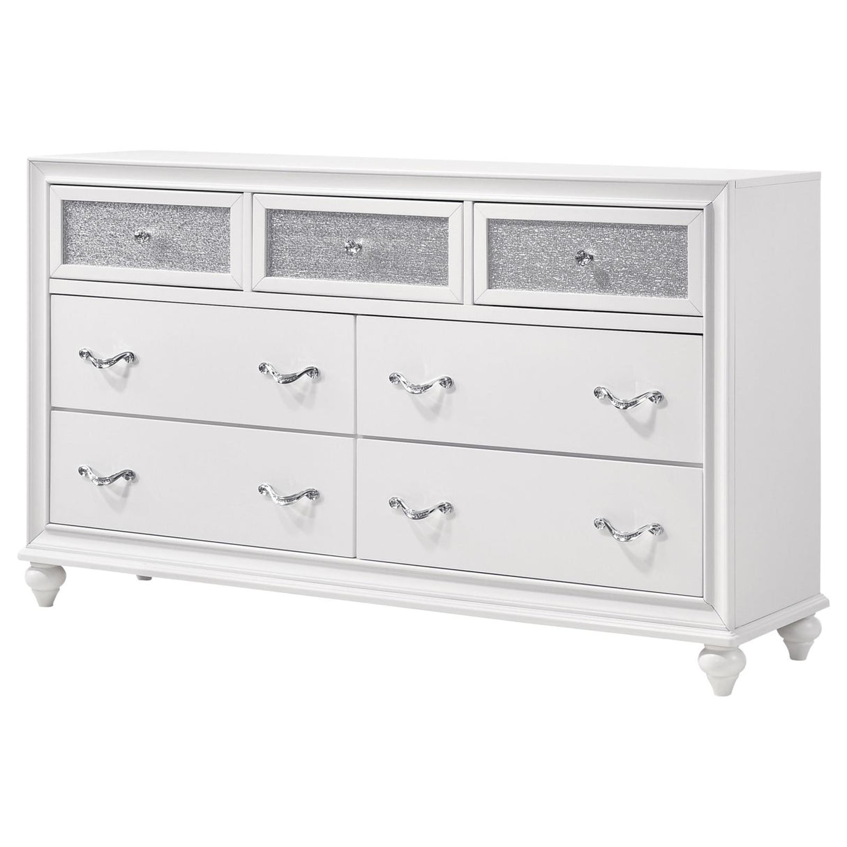 Barzini White 7-Drawer Dresser from Coaster - Luna Furniture