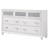 Barzini White 7-Drawer Dresser from Coaster - Luna Furniture