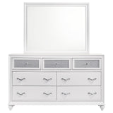 Barzini White 7-Drawer Dresser with Mirror from Coaster - Luna Furniture
