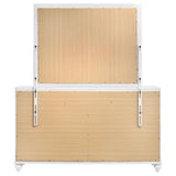 Barzini White 7-Drawer Dresser with Mirror from Coaster - Luna Furniture