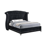 Barzini Black Queen Tufted Upholstered Bed from Coaster - Luna Furniture