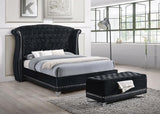 Barzini Black Queen Tufted Upholstered Bed from Coaster - Luna Furniture