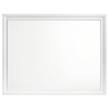 Barzini White Rectangle Dresser Mirror (Mirror Only) from Coaster - Luna Furniture