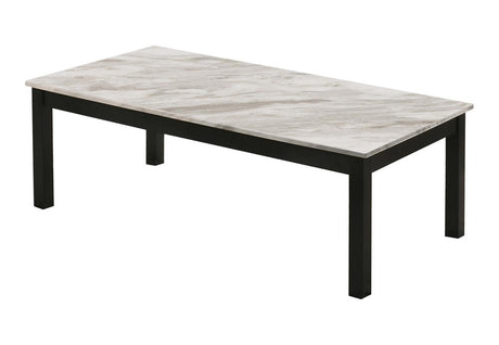 Bates Faux Marble 3-piece Occasional Table Set White and Black - 723615 - Luna Furniture