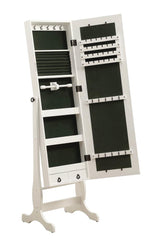 Batista White Jewelry Cheval Mirror with Drawers from Coaster - Luna Furniture
