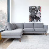 Batres Grey RAF Chaise Sectional from Ashcroft Furniture - Luna Furniture