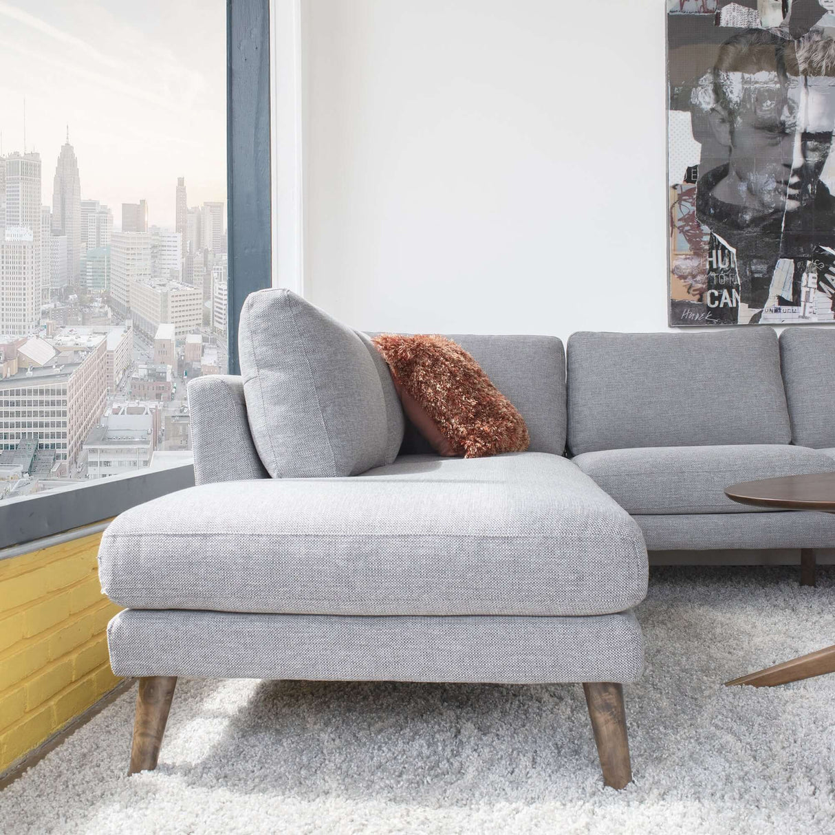 Batres Grey RAF Chaise Sectional from Ashcroft Furniture - Luna Furniture