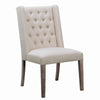 Batson Tufted Side Chairs Dark Brown and Beige (Set of 2) - 105143 - Luna Furniture