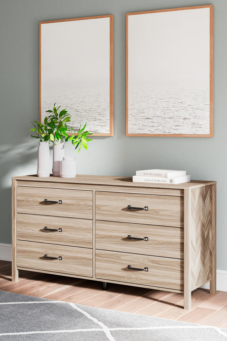 Battelle Tan Dresser from Ashley - Luna Furniture