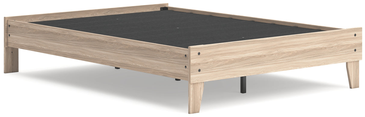 Battelle Tan Full Platform Bed - EB3929-112 - Luna Furniture