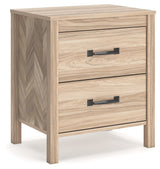 Battelle Tan Nightstand from Ashley - Luna Furniture