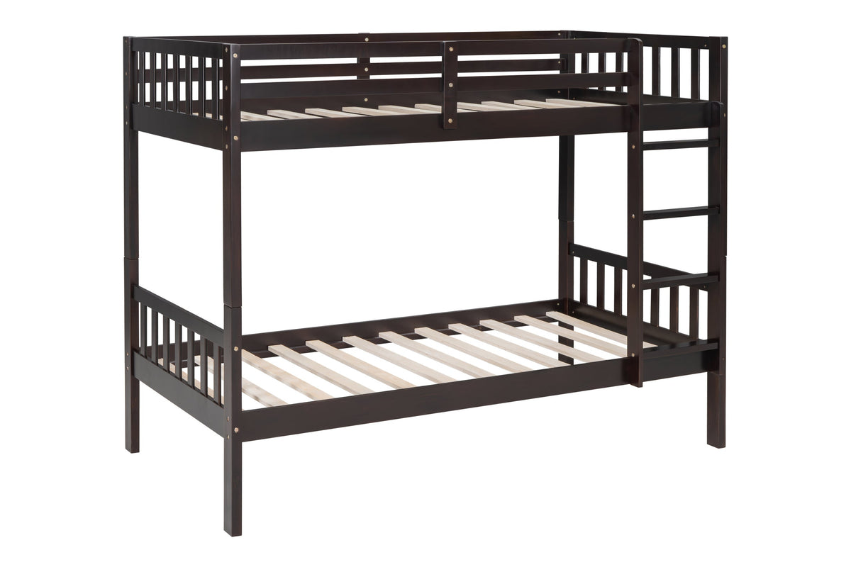BB10 Twin/Twin Bunk Bed Espresso from Happy Homes - Luna Furniture