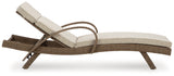 Beachcroft Beige Outdoor Chaise Lounge with Cushion - P791-815 - Luna Furniture