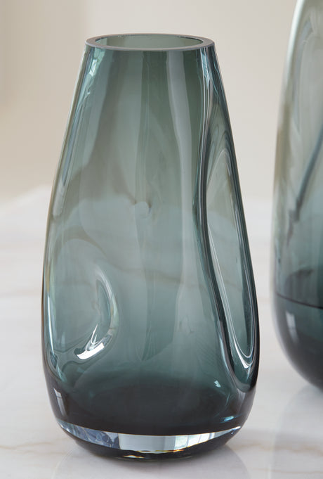 Beamund Teal Blue Vase from Ashley - Luna Furniture